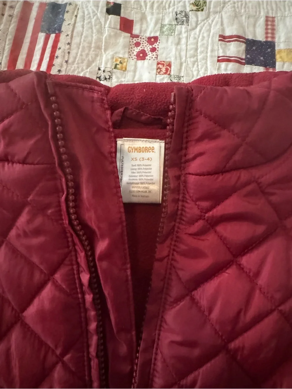 Gymboree Quilted Wine Red Vest